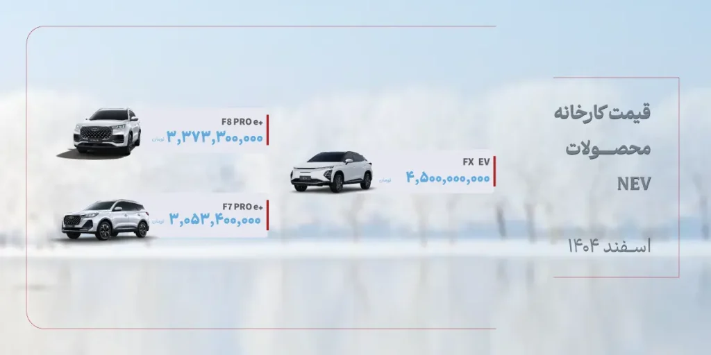 قیمت محصولات ان ای وی